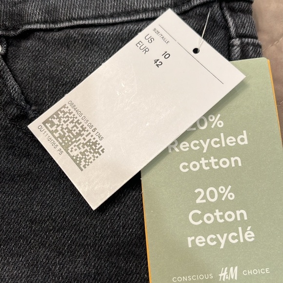 H&M Dark Gray Low Waist Denim Shorts/NWT/10 - Picture 5 of 10